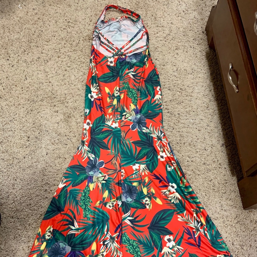 Tropical Floral Maxi Dress